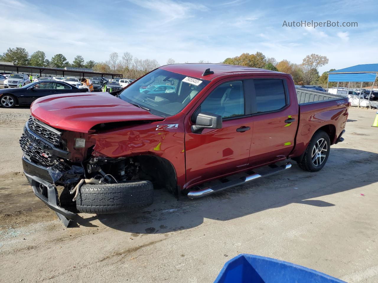 2019 Chevrolet Silverado K1500 Trail Boss Custom Maroon vin: 3GCPYCEF6KG111639