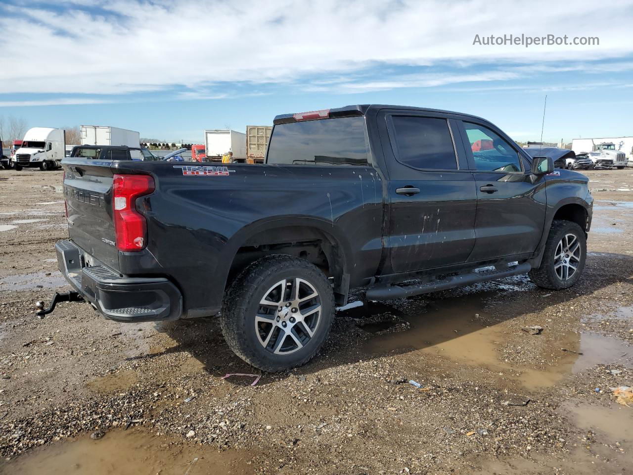 2019 Chevrolet Silverado K1500 Trail Boss Custom Черный vin: 3GCPYCEF9KG255539