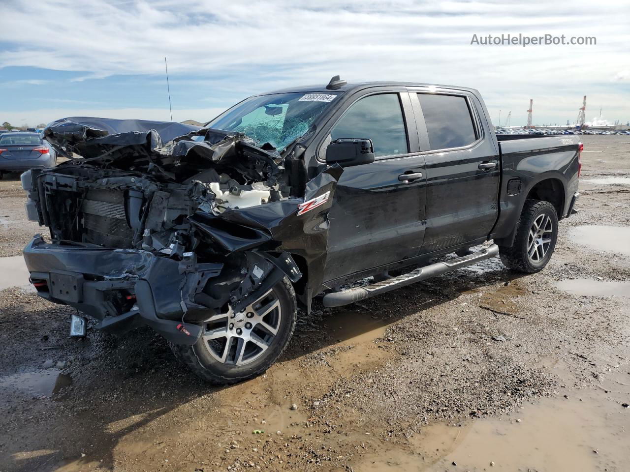 2019 Chevrolet Silverado K1500 Trail Boss Custom Черный vin: 3GCPYCEF9KG255539