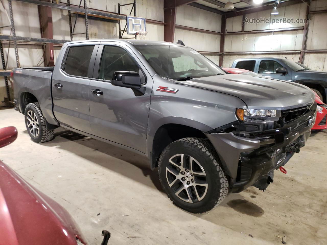 2019 Chevrolet Silverado K1500 Lt Trail Boss Charcoal vin: 3GCPYFED4KG142579