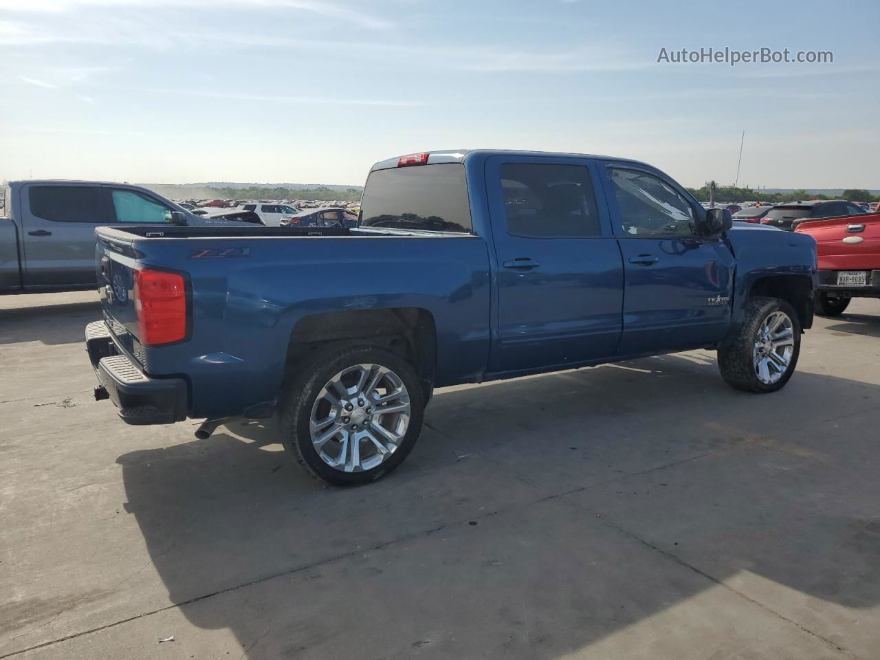 2018 Chevrolet Silverado C1500 Lt Blue vin: 3GCUCRER4JG414237