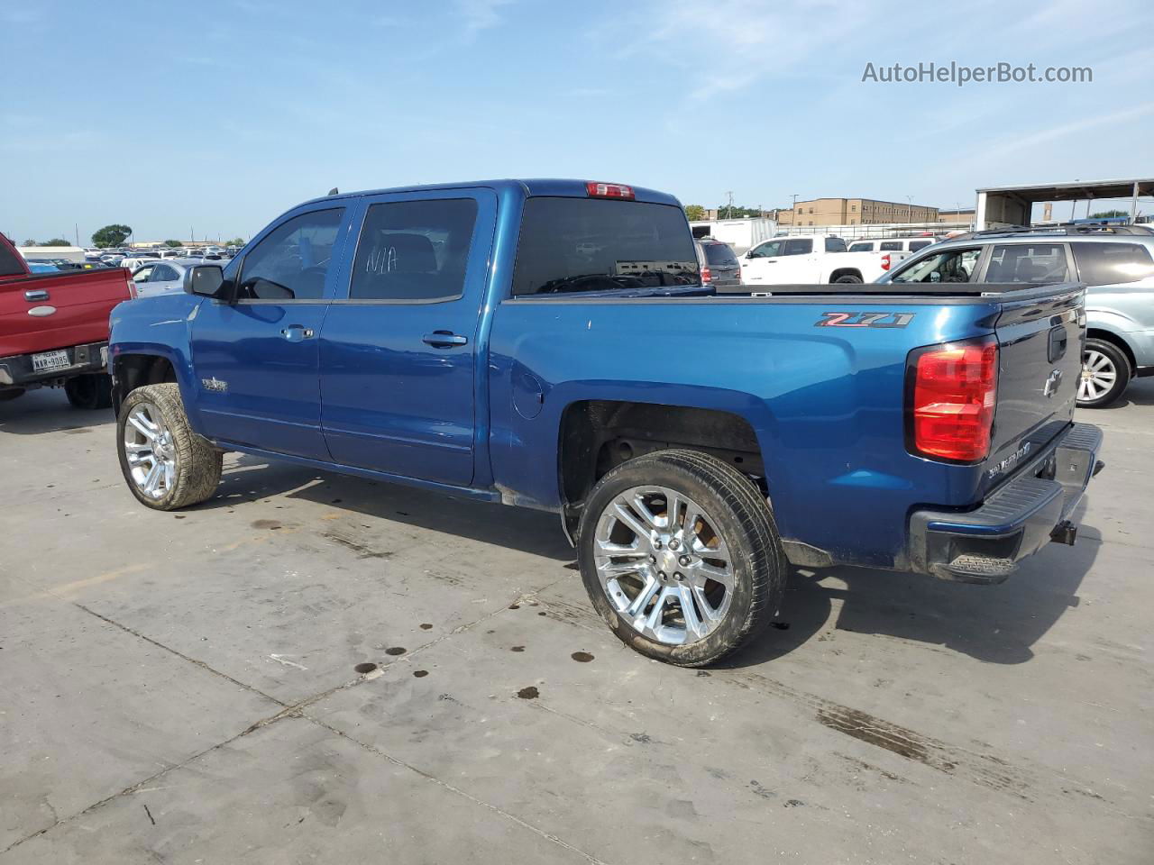 2018 Chevrolet Silverado C1500 Lt Blue vin: 3GCUCRER4JG414237