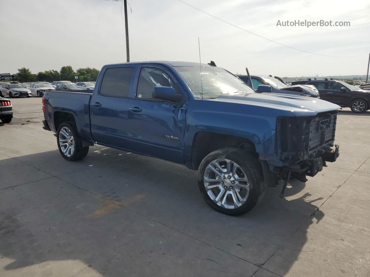 2018 Chevrolet Silverado C1500 Lt Blue vin: 3GCUCRER4JG414237