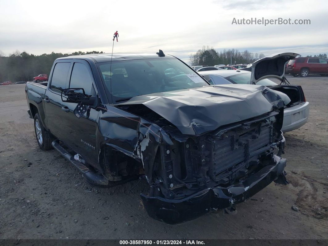 2018 Chevrolet Silverado 1500 Custom Black vin: 3GCUKPEC3JG314648