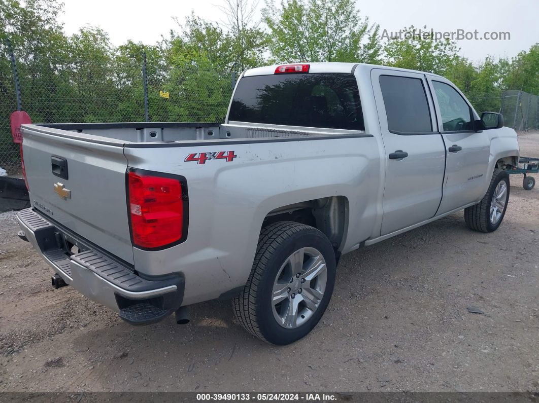 2018 Chevrolet Silverado 1500 Custom Silver vin: 3GCUKPEC4JG192110