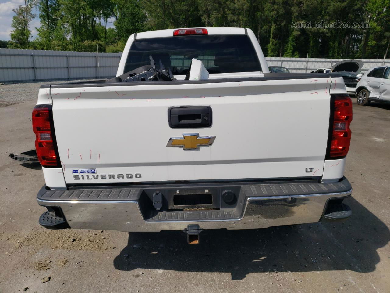 2015 Chevrolet Silverado K1500 Lt White vin: 3GCUKREC0FG123790