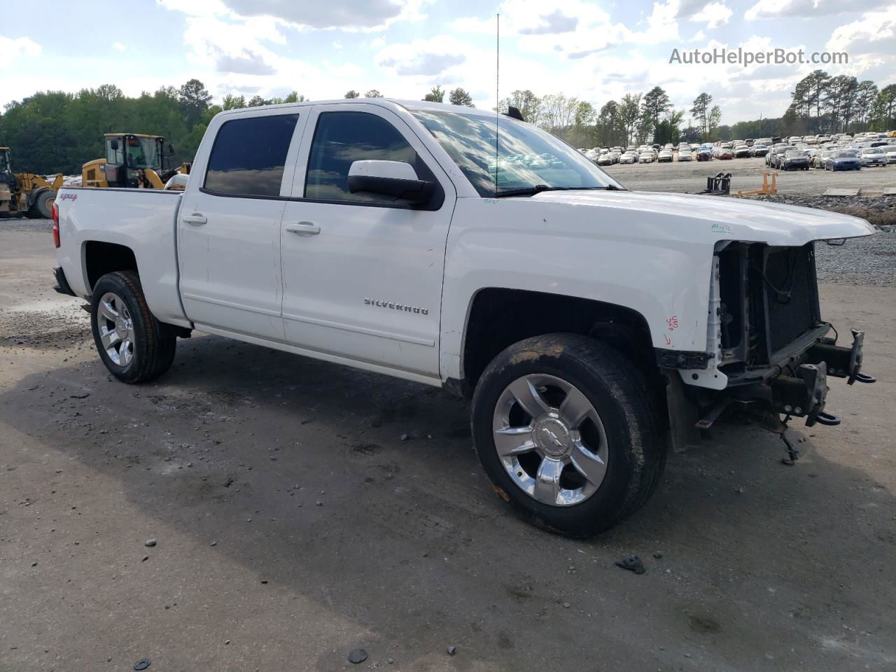 2015 Chevrolet Silverado K1500 Lt White vin: 3GCUKREC0FG123790