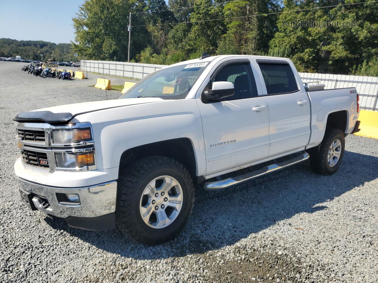 2015 Chevrolet Silverado K1500 Lt White vin: 3GCUKREC0FG247560