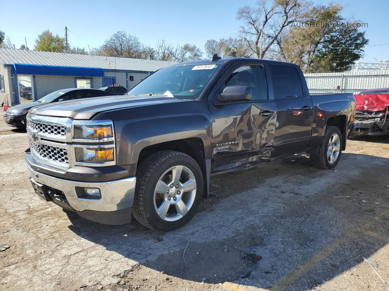 2015 Chevrolet Silverado K1500 Lt Gray vin: 3GCUKREC0FG513241