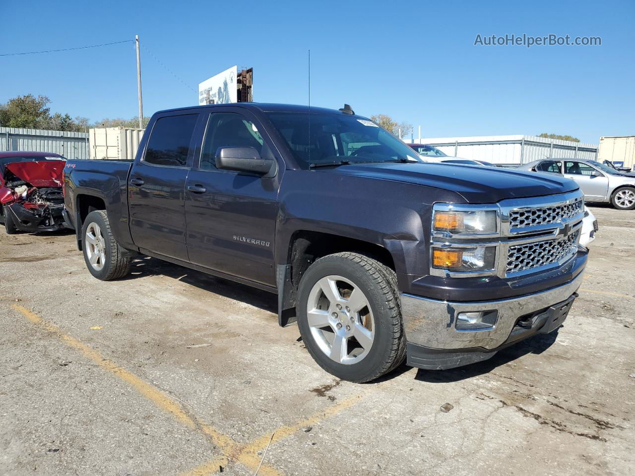 2015 Chevrolet Silverado K1500 Lt Серый vin: 3GCUKREC0FG513241