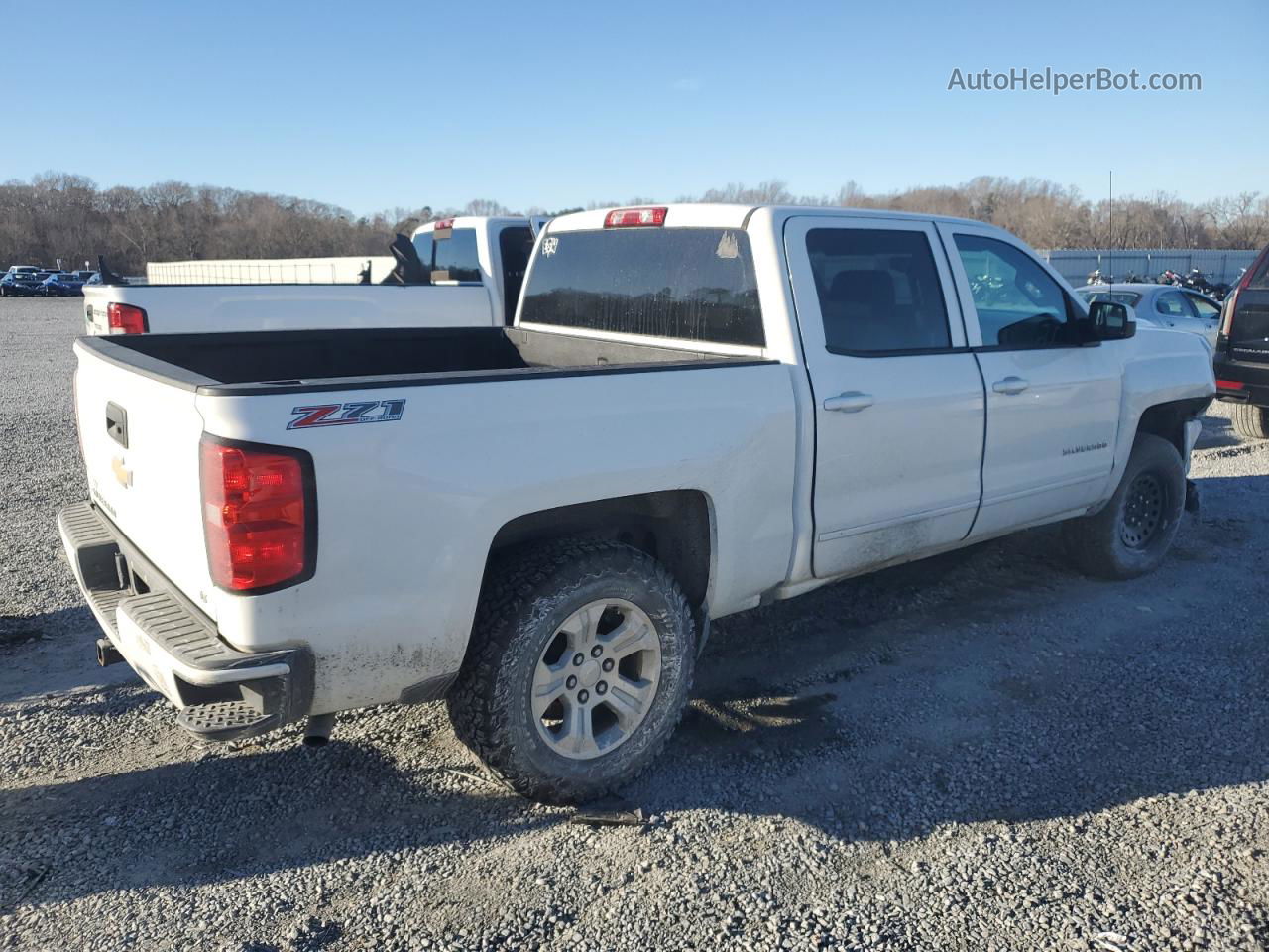 2016 Chevrolet Silverado K1500 Lt White vin: 3GCUKREC0GG261735