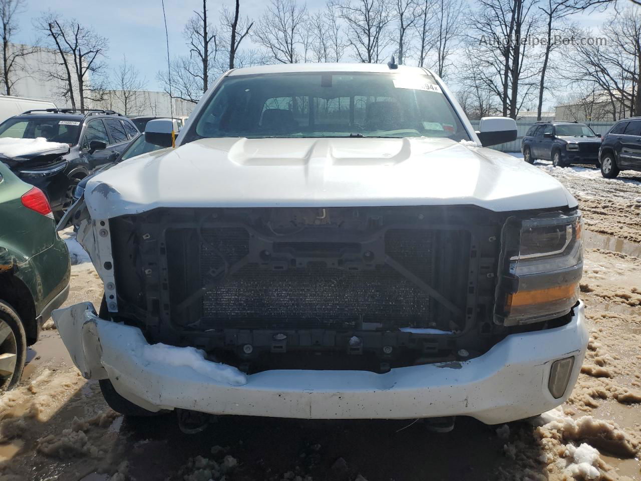 2016 Chevrolet Silverado K1500 Lt White vin: 3GCUKREC0GG370857