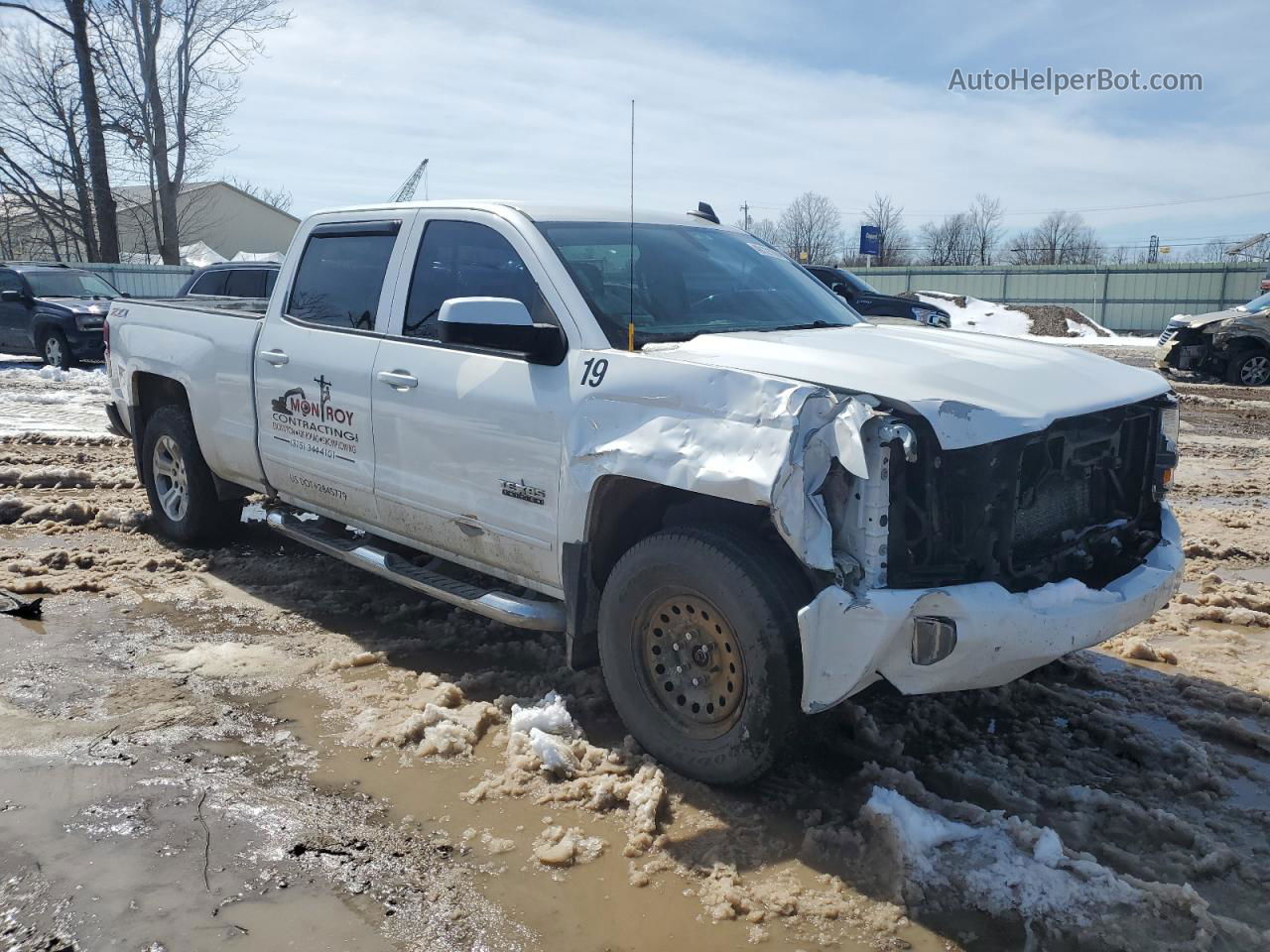 2016 Chevrolet Silverado K1500 Lt White vin: 3GCUKREC0GG370857