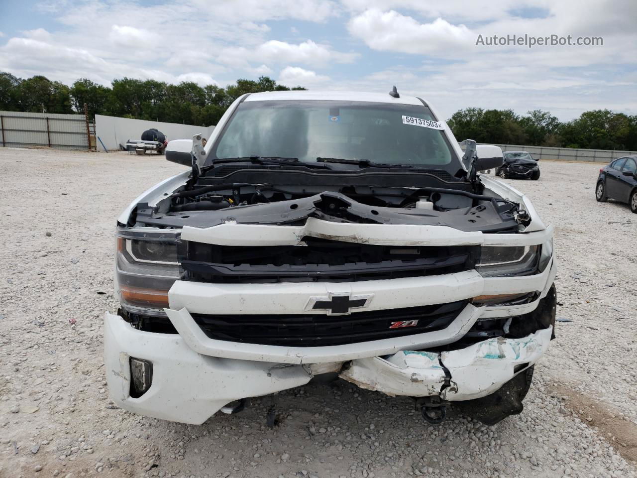 2018 Chevrolet Silverado K1500 Lt White vin: 3GCUKREC0JG584674