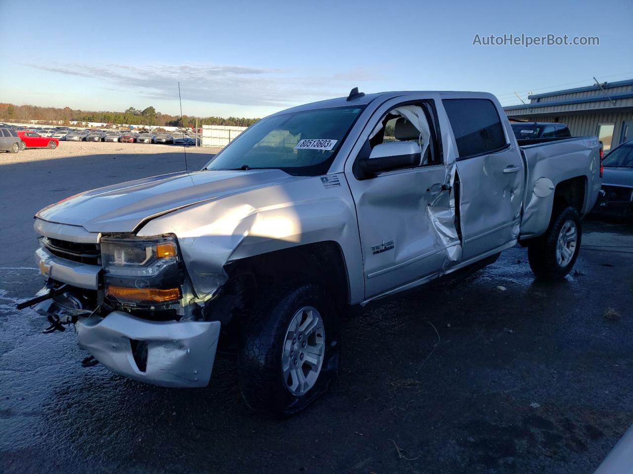 2018 Chevrolet Silverado K1500 Lt Серебряный vin: 3GCUKREC1JG180699