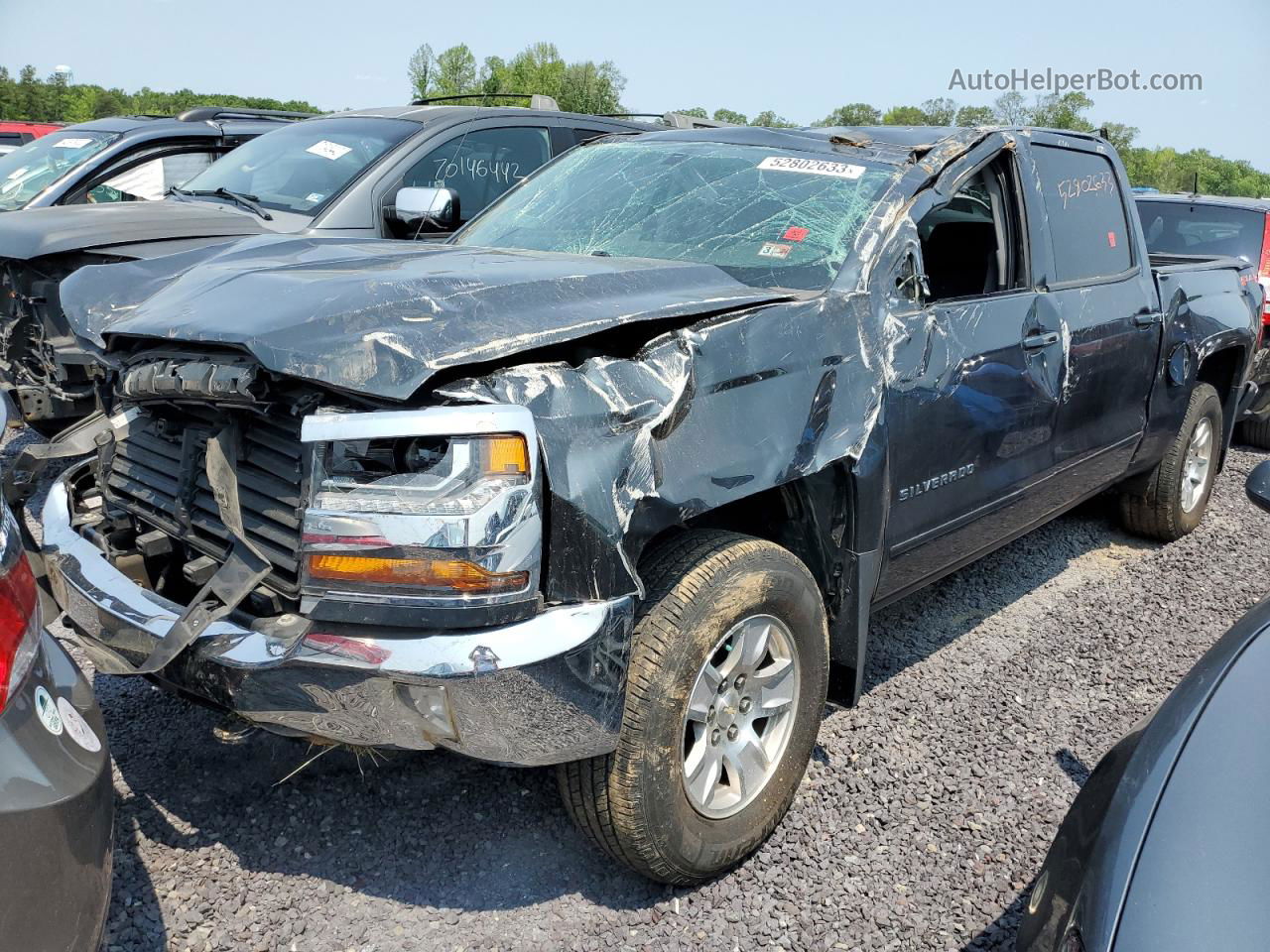 2018 Chevrolet Silverado K1500 Lt Серый vin: 3GCUKREC1JG423802