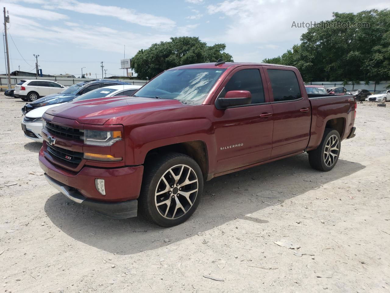 2016 Chevrolet Silverado K1500 Lt Бордовый vin: 3GCUKREC2GG177190