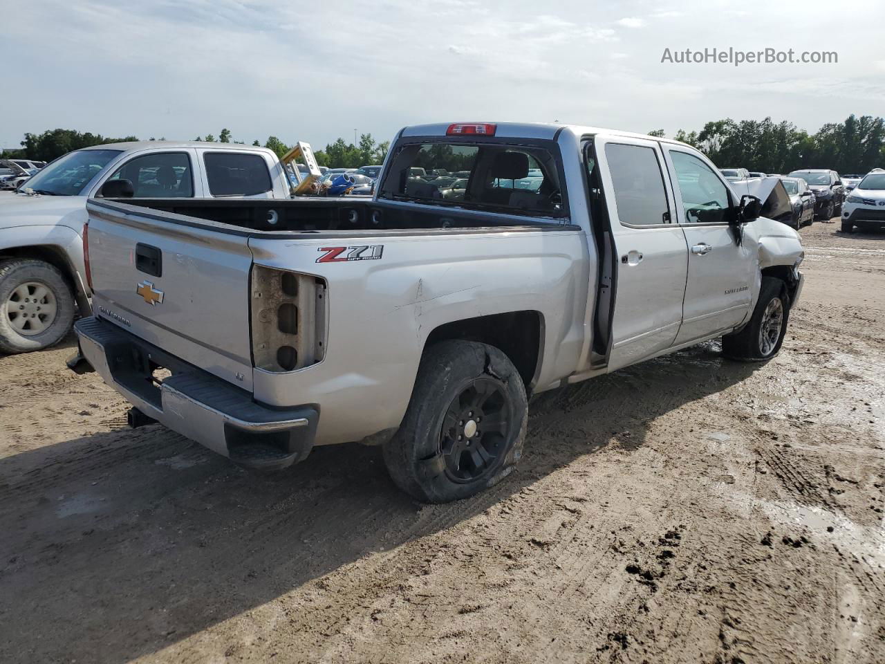 2018 Chevrolet Silverado K1500 Lt Silver vin: 3GCUKREC2JG308285