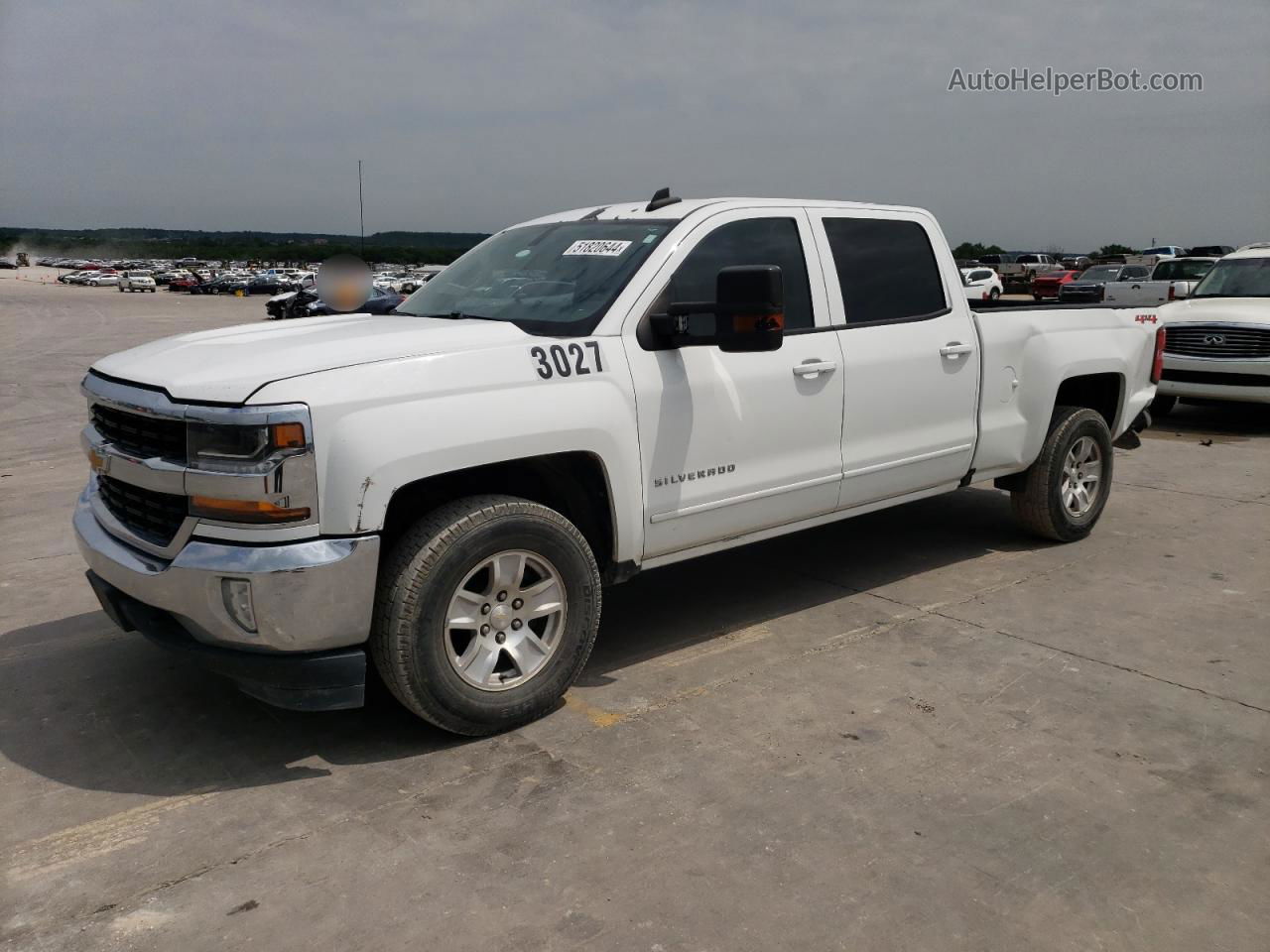 2018 Chevrolet Silverado K1500 Lt Белый vin: 3GCUKREC2JG360077