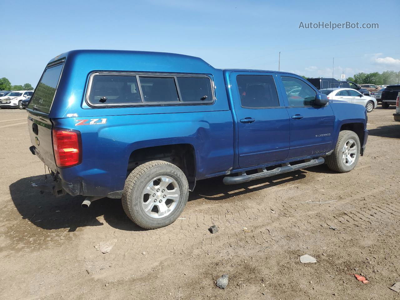 2018 Chevrolet Silverado K1500 Lt Blue vin: 3GCUKREC2JG474225