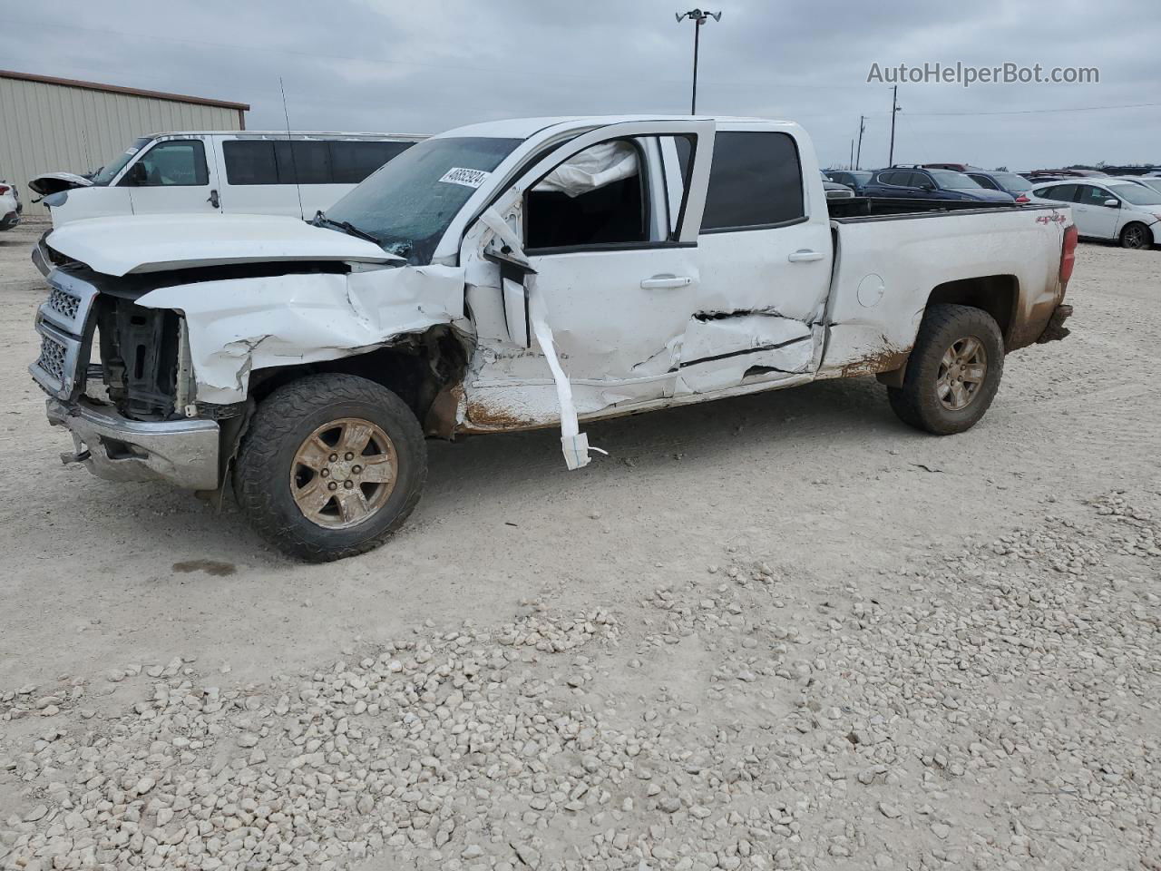 2015 Chevrolet Silverado K1500 Lt White vin: 3GCUKREC3FG155813