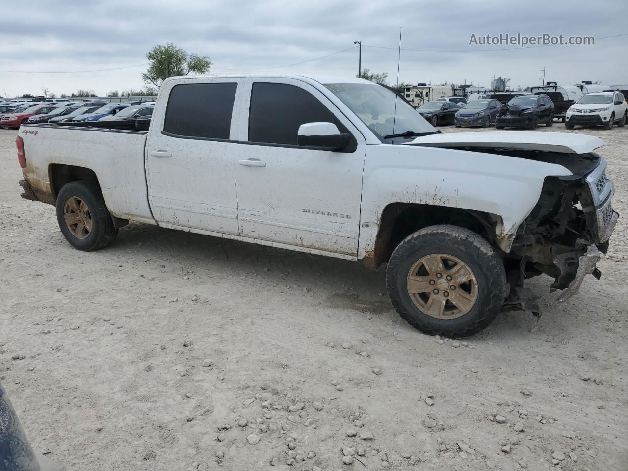 2015 Chevrolet Silverado K1500 Lt White vin: 3GCUKREC3FG155813