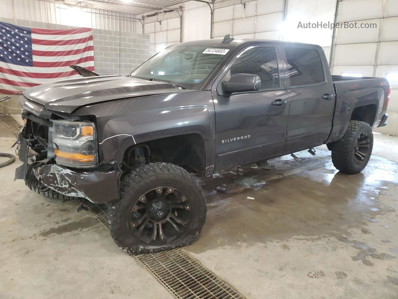 2016 Chevrolet Silverado K1500 Lt Charcoal vin: 3GCUKREC3GG137815