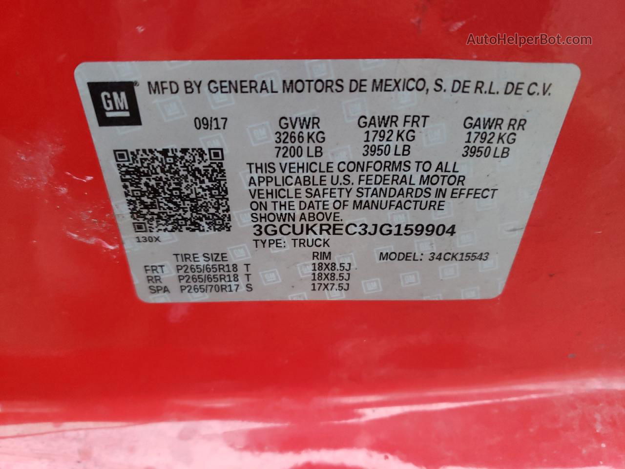 2018 Chevrolet Silverado K1500 Lt Red vin: 3GCUKREC3JG159904