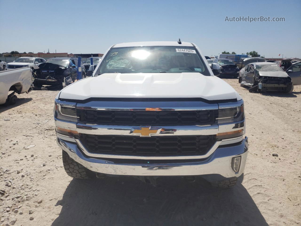 2016 Chevrolet Silverado K1500 Lt White vin: 3GCUKREC4GG334993