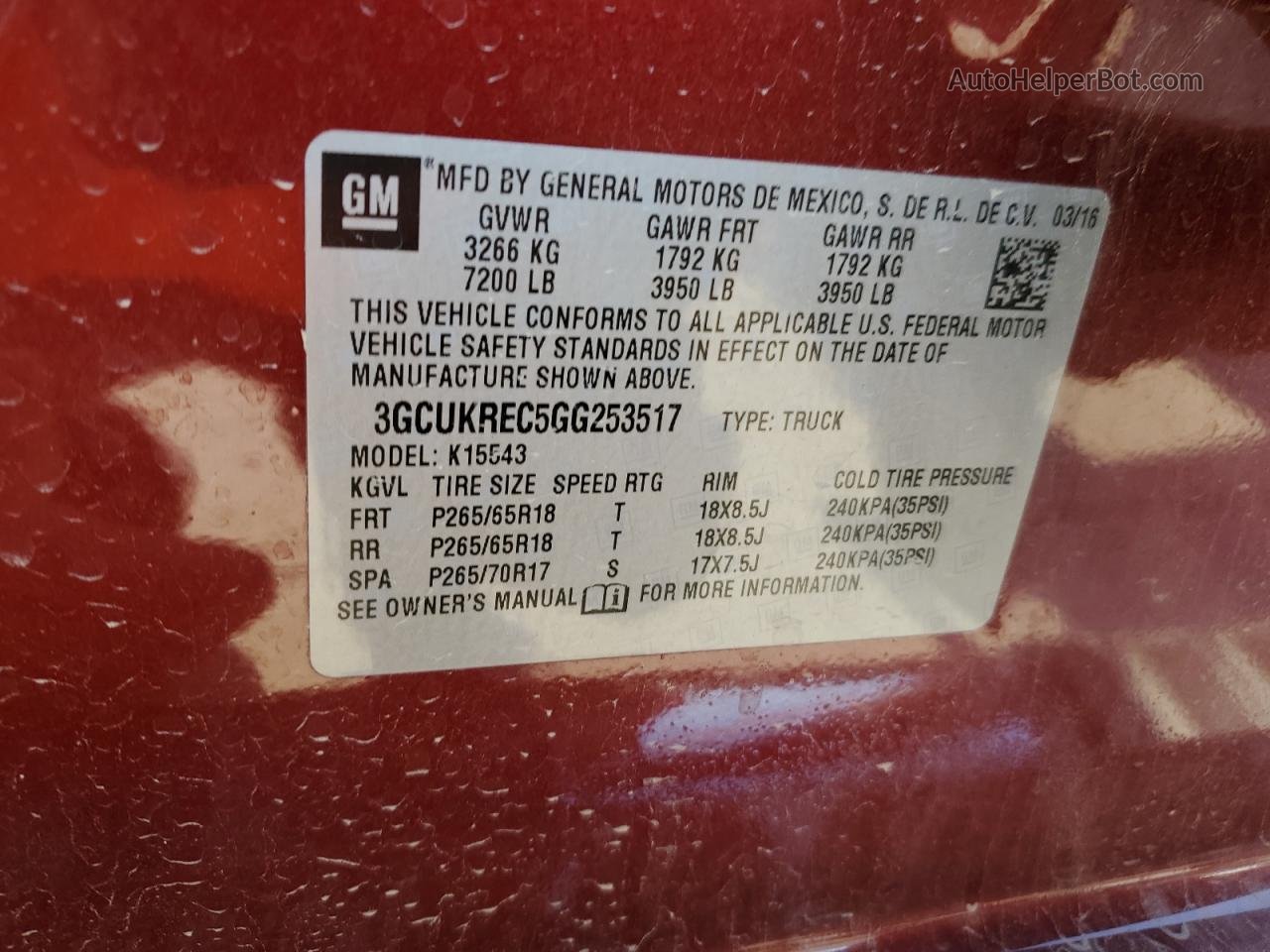 2016 Chevrolet Silverado K1500 Lt Maroon vin: 3GCUKREC5GG253517