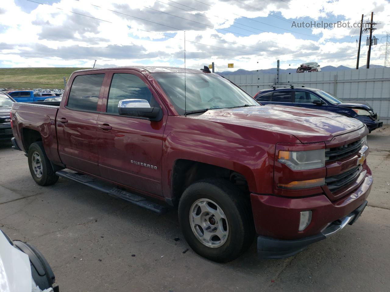 2016 Chevrolet Silverado K1500 Lt Maroon vin: 3GCUKREC6GG189391