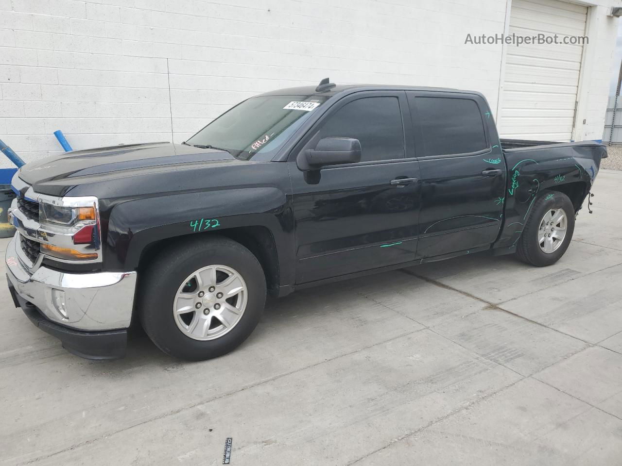 2018 Chevrolet Silverado K1500 Lt Black vin: 3GCUKREC6JG268941