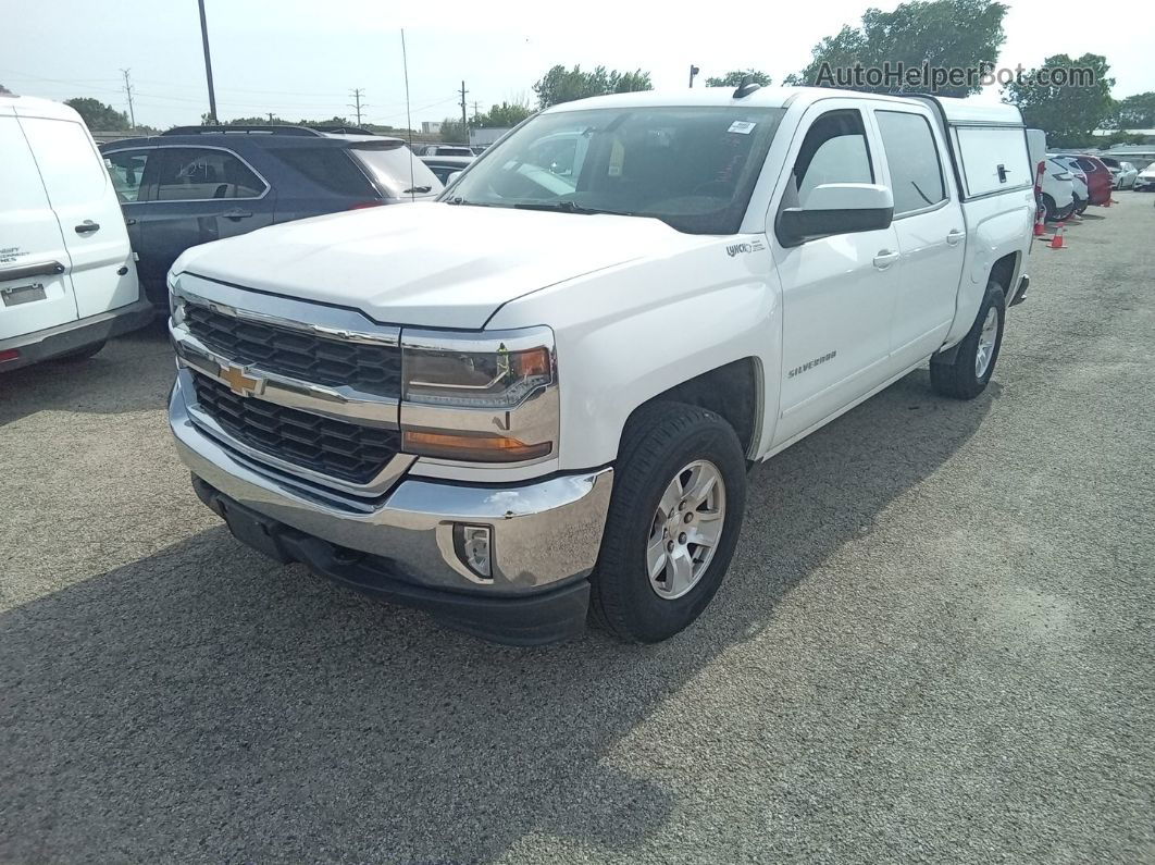 2018 Chevrolet Silverado K1500 Lt White vin: 3GCUKREC6JG483431