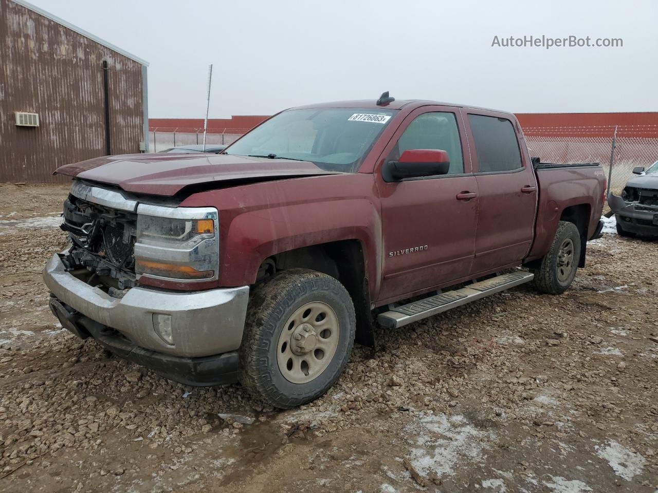 2016 Chevrolet Silverado K1500 Lt Burgundy vin: 3GCUKREC7GG241708