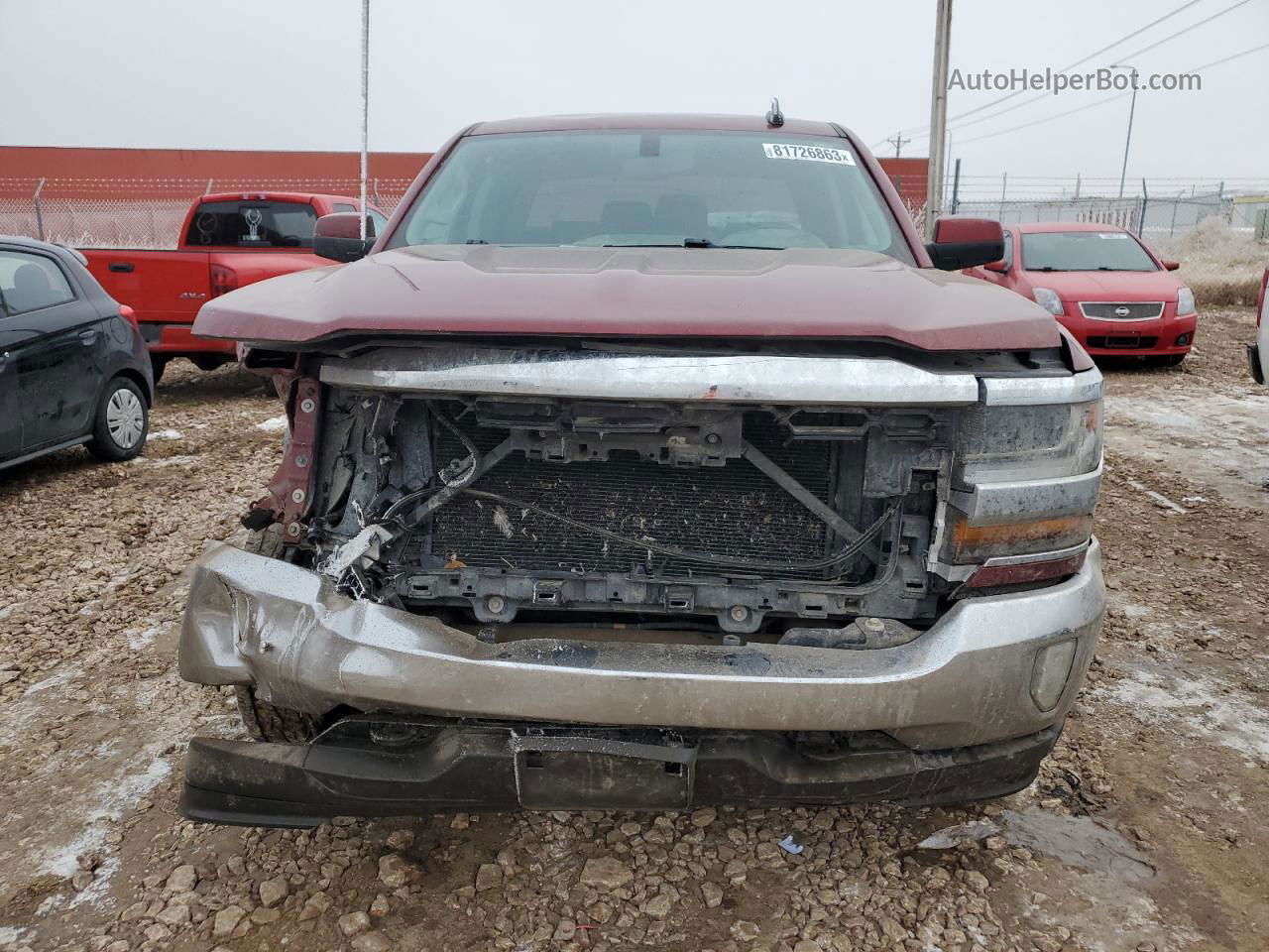 2016 Chevrolet Silverado K1500 Lt Бордовый vin: 3GCUKREC7GG241708