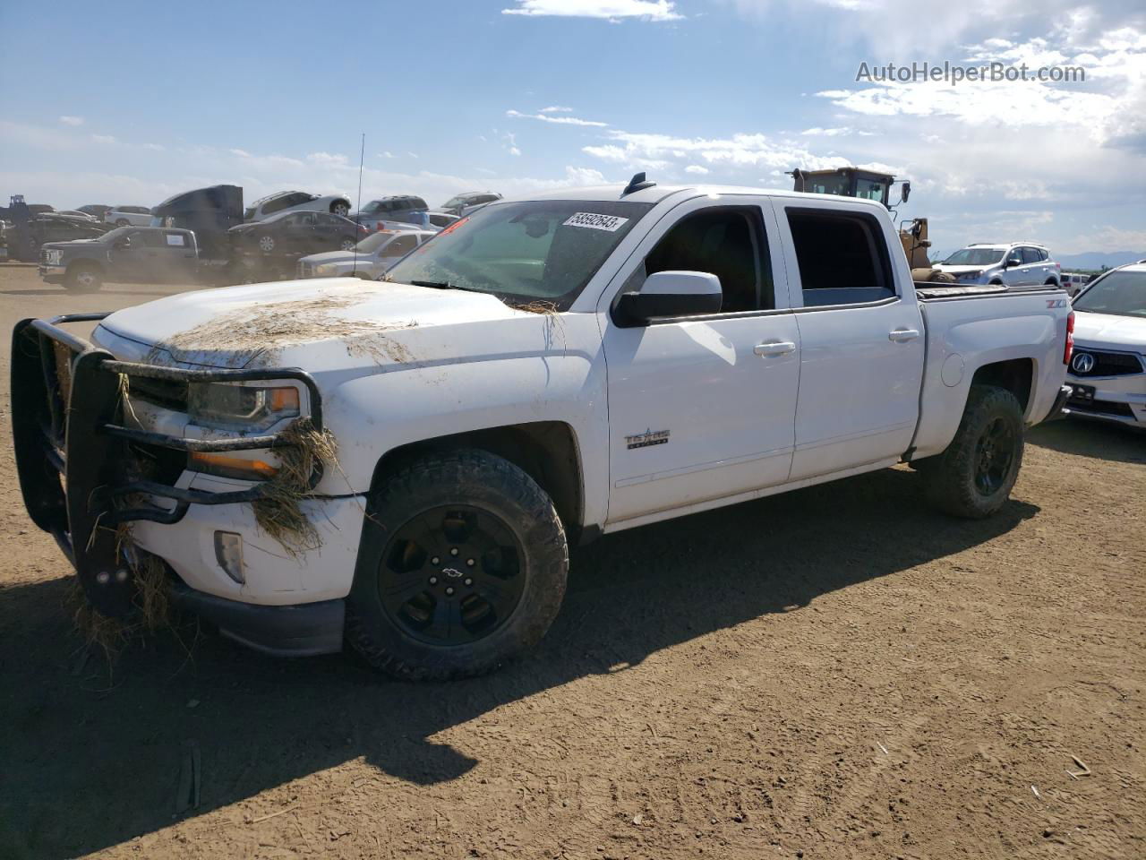 2018 Chevrolet Silverado K1500 Lt White vin: 3GCUKREC7JG132964