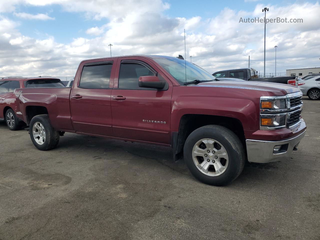 2015 Chevrolet Silverado K1500 Lt Burgundy vin: 3GCUKREC8FG239559