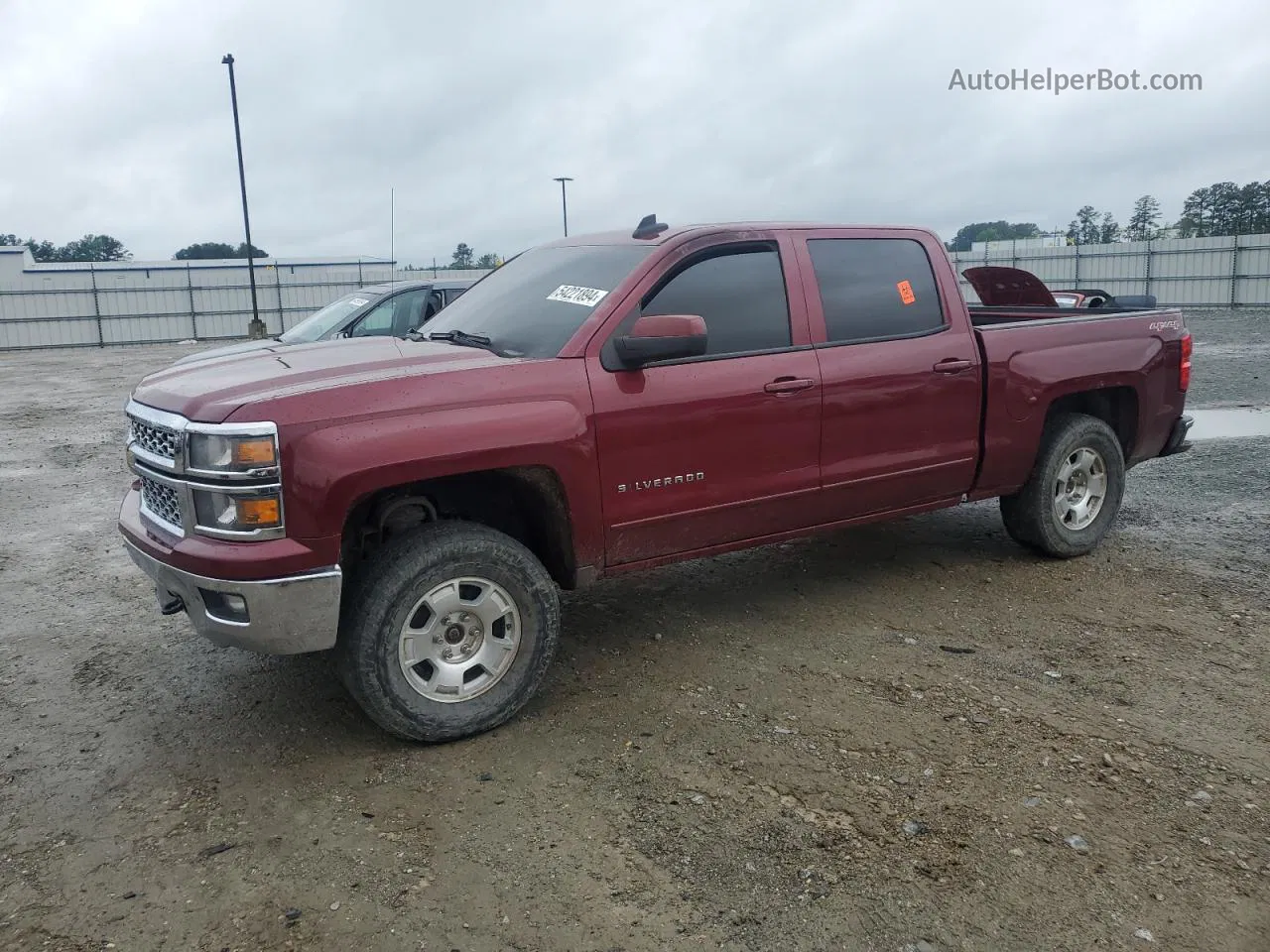 2015 Chevrolet Silverado K1500 Lt Burgundy vin: 3GCUKREC9FG183437