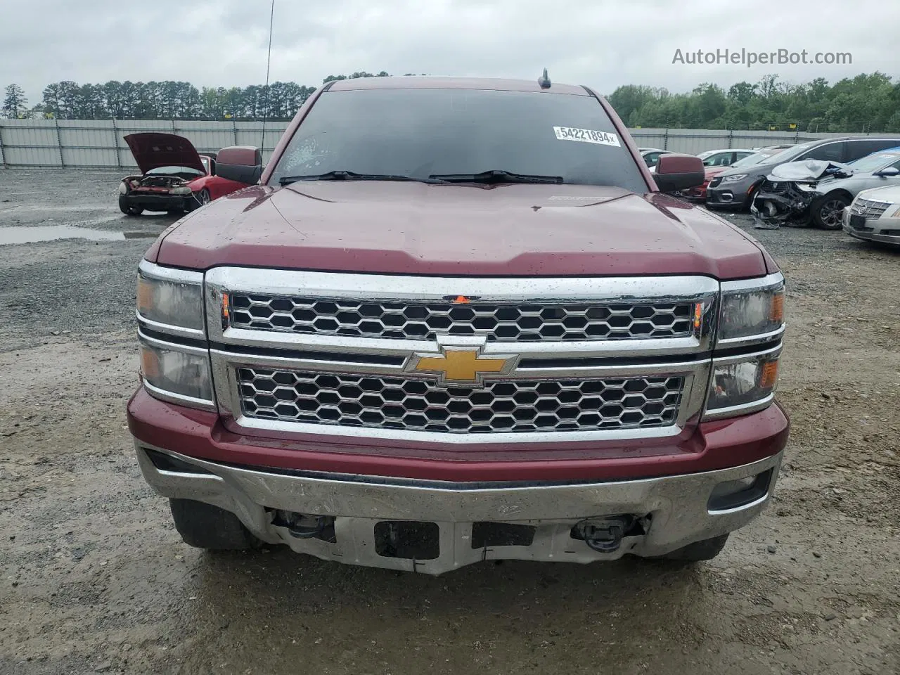 2015 Chevrolet Silverado K1500 Lt Burgundy vin: 3GCUKREC9FG183437