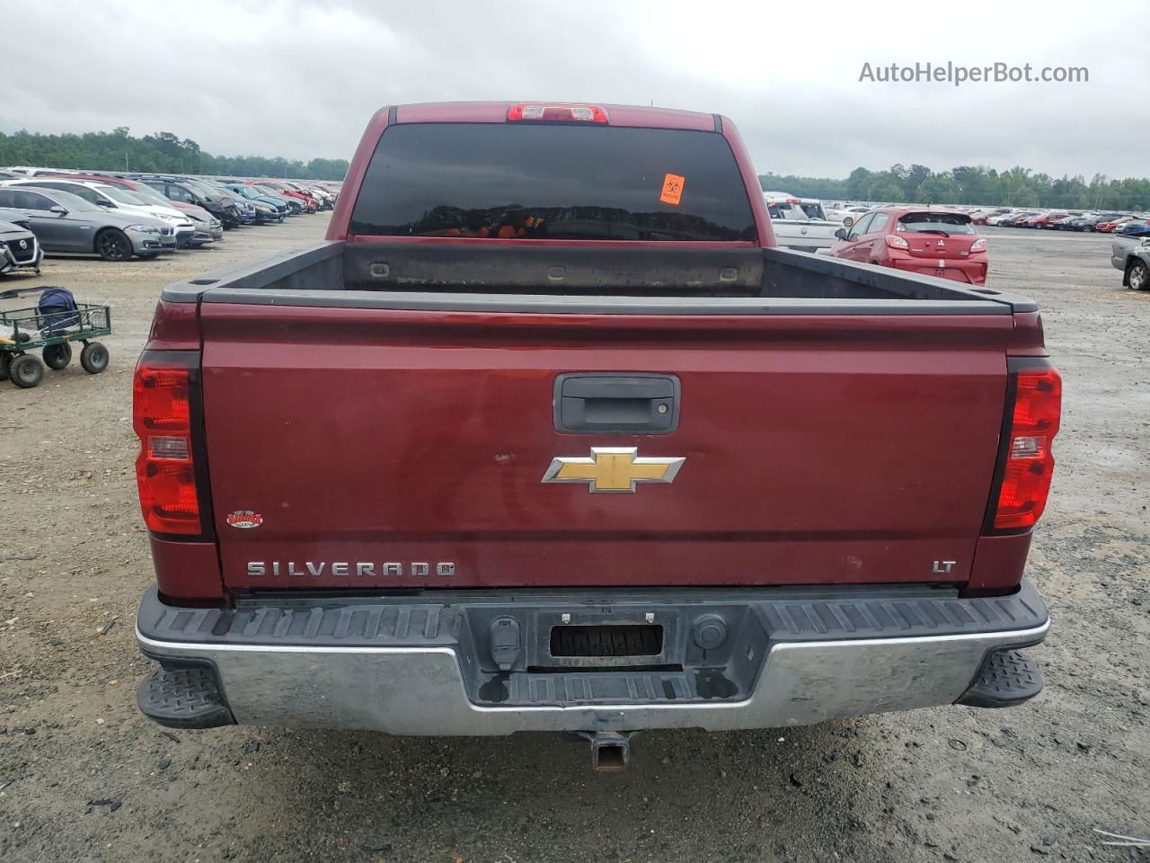 2015 Chevrolet Silverado K1500 Lt Burgundy vin: 3GCUKREC9FG183437