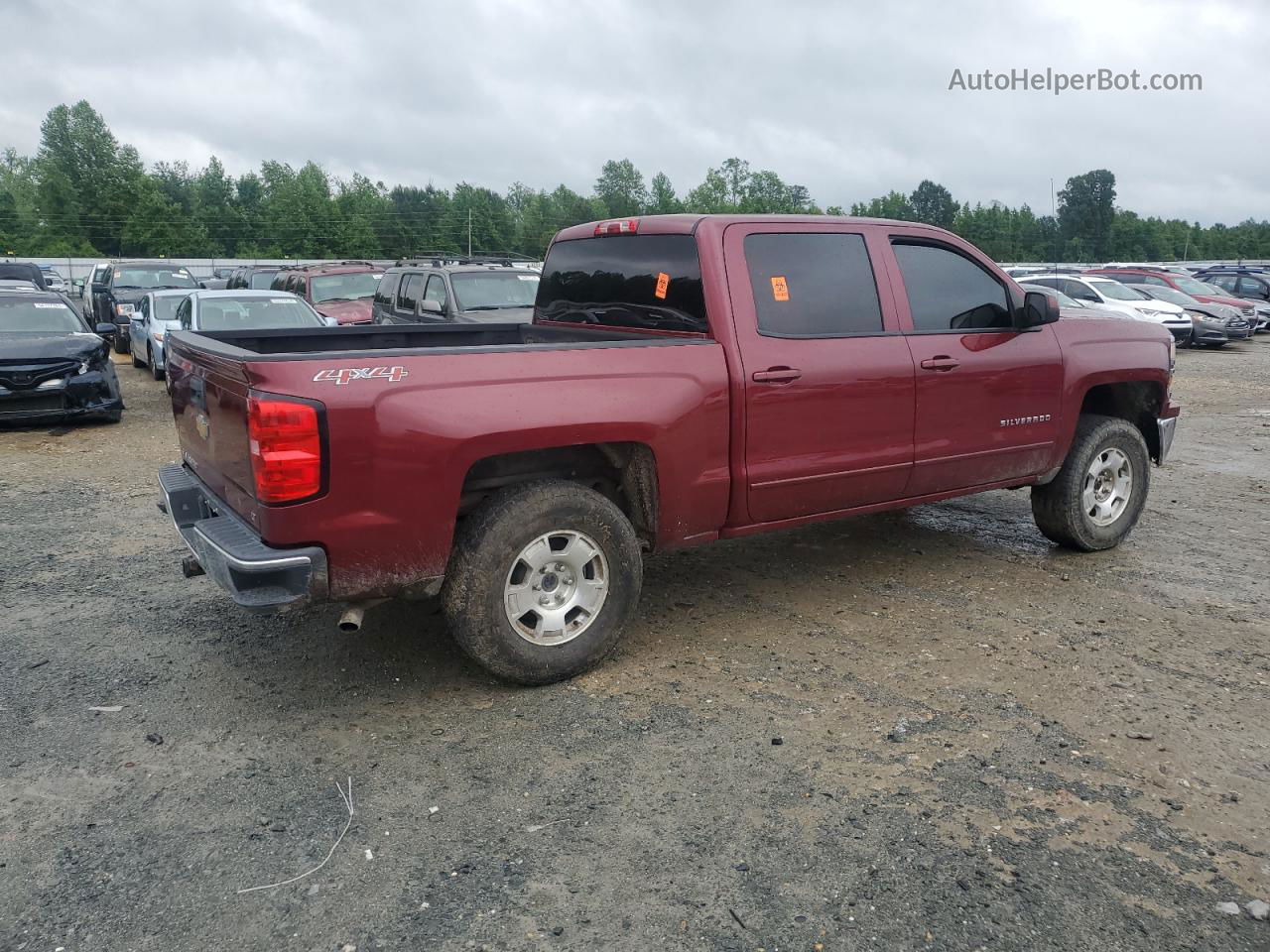 2015 Chevrolet Silverado K1500 Lt Бордовый vin: 3GCUKREC9FG183437