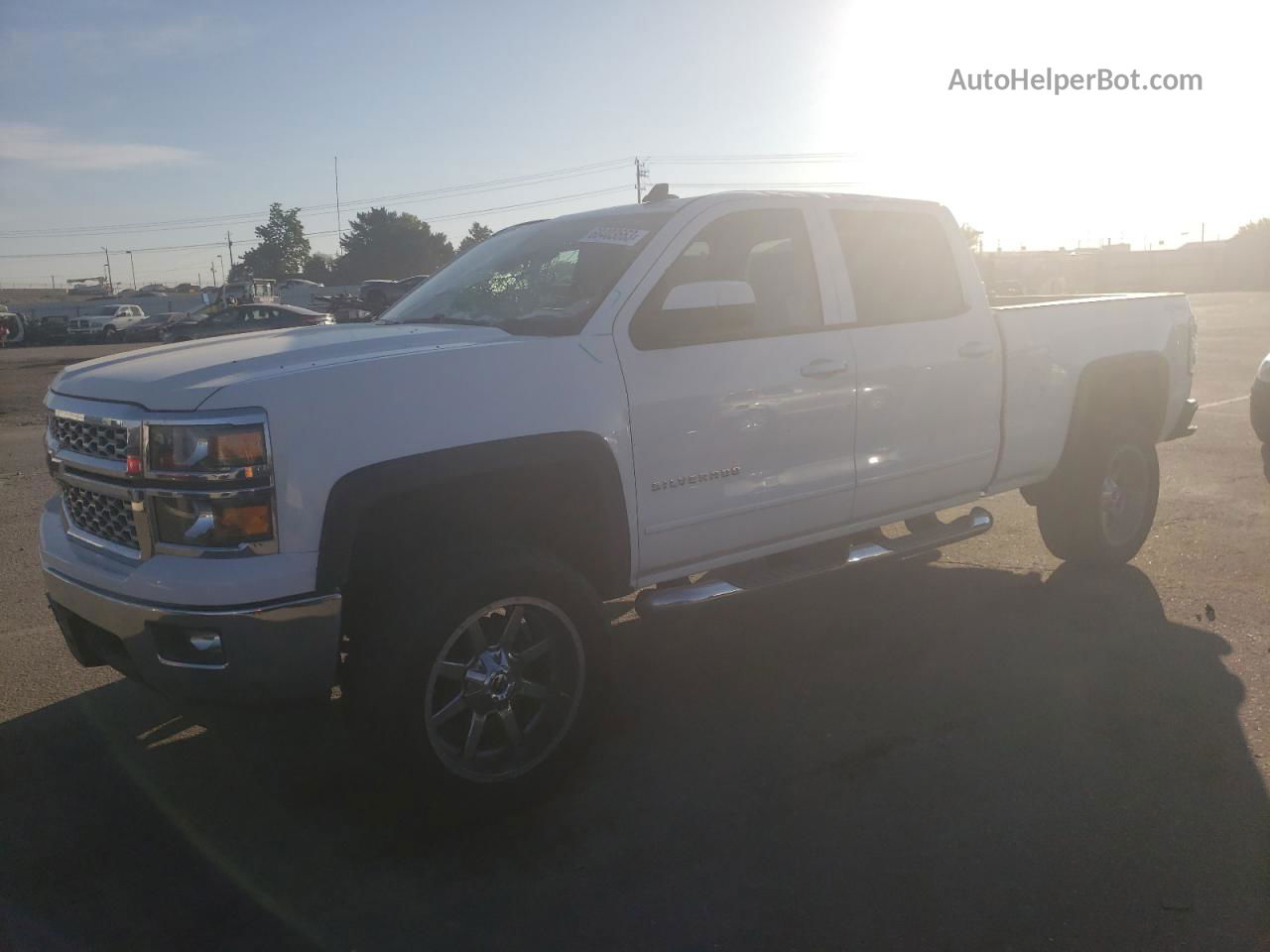 2015 Chevrolet Silverado K1500 Lt White vin: 3GCUKREC9FG533634