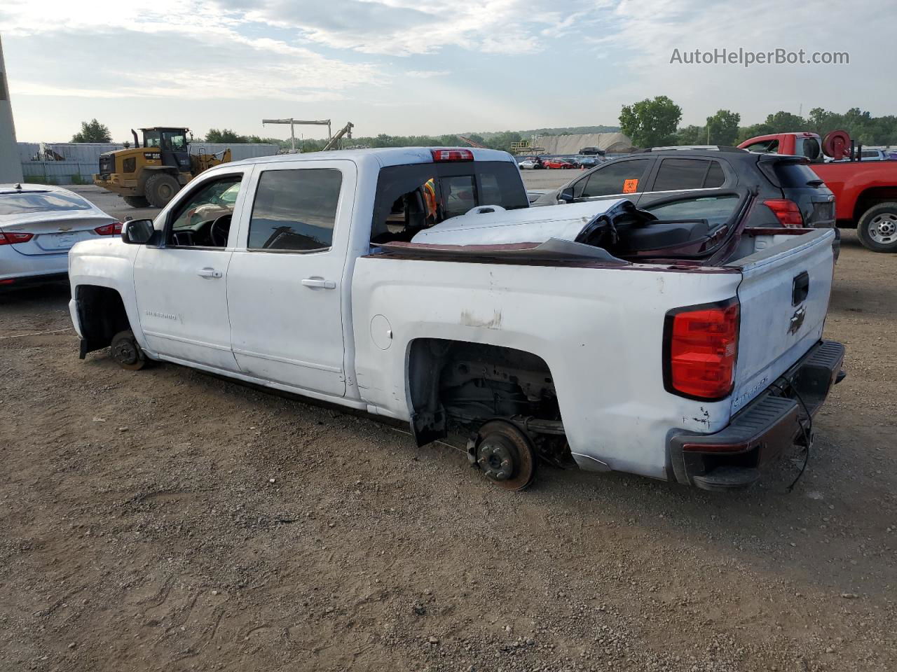 2016 Chevrolet Silverado K1500 Lt White vin: 3GCUKREC9GG145496