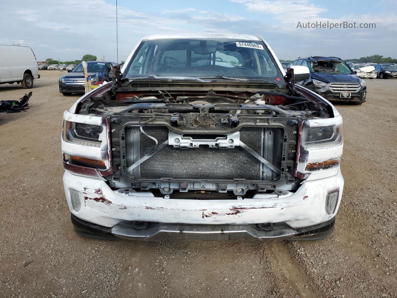 2016 Chevrolet Silverado K1500 Lt White vin: 3GCUKREC9GG145496