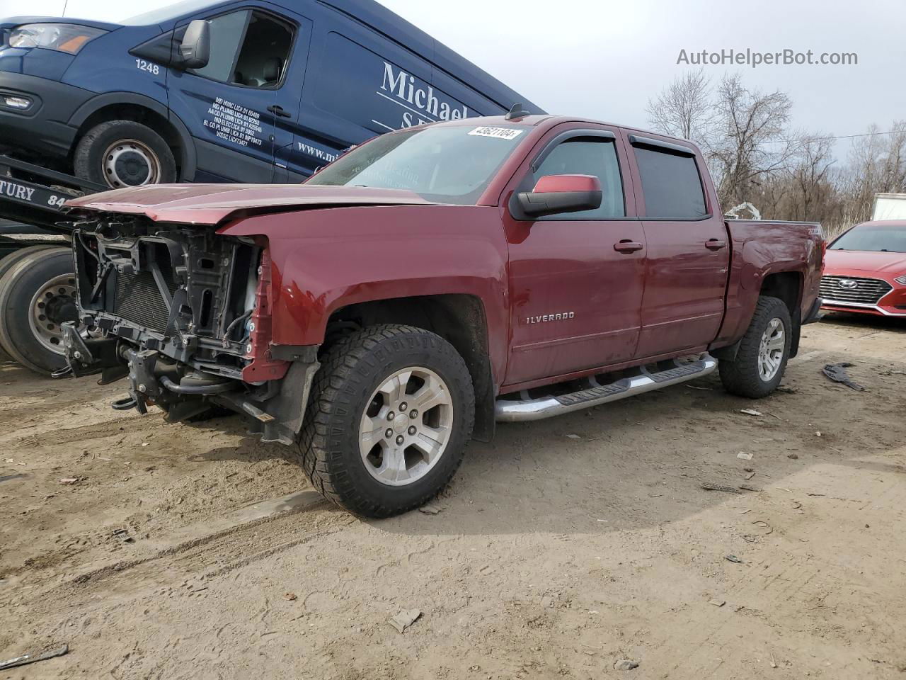 2016 Chevrolet Silverado K1500 Lt Бордовый vin: 3GCUKREC9GG196304