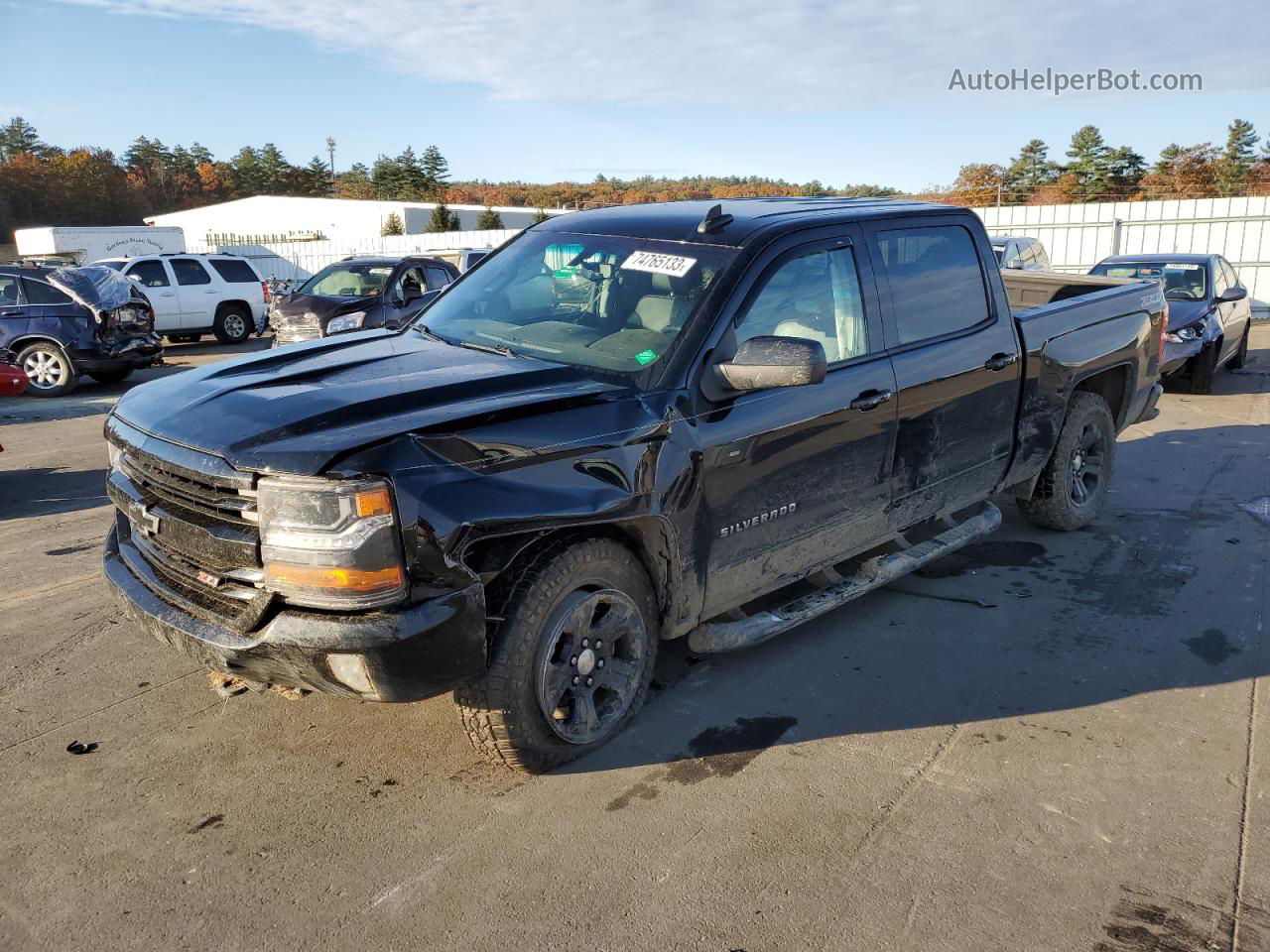 2016 Chevrolet Silverado K1500 Lt Черный vin: 3GCUKREC9GG196738