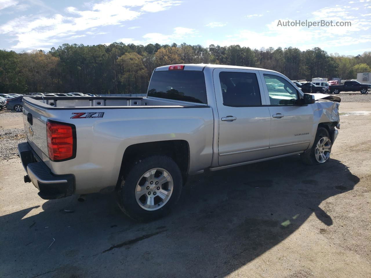 2018 Chevrolet Silverado K1500 Lt Silver vin: 3GCUKREC9JG563967