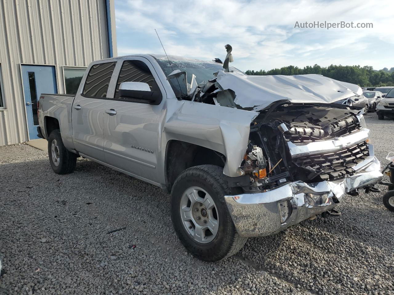 2018 Chevrolet Silverado K1500 Lt Silver vin: 3GCUKREC9JG564925