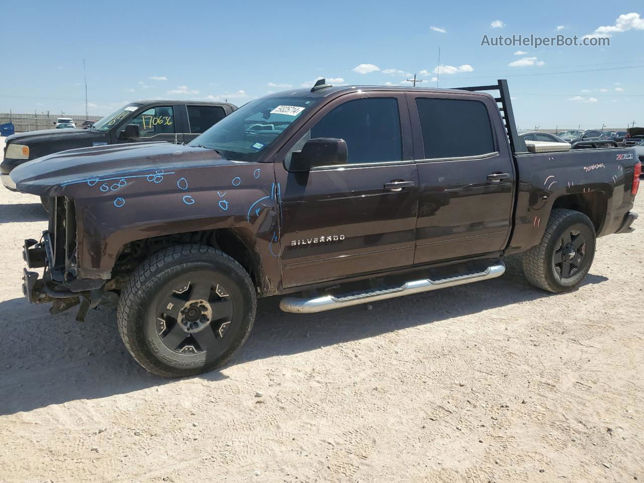 2016 Chevrolet Silverado K1500 Lt Brown vin: 3GCUKRECXGG197493