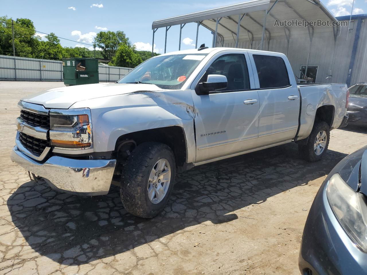 2016 Chevrolet Silverado K1500 Lt Silver vin: 3GCUKRECXGG238219